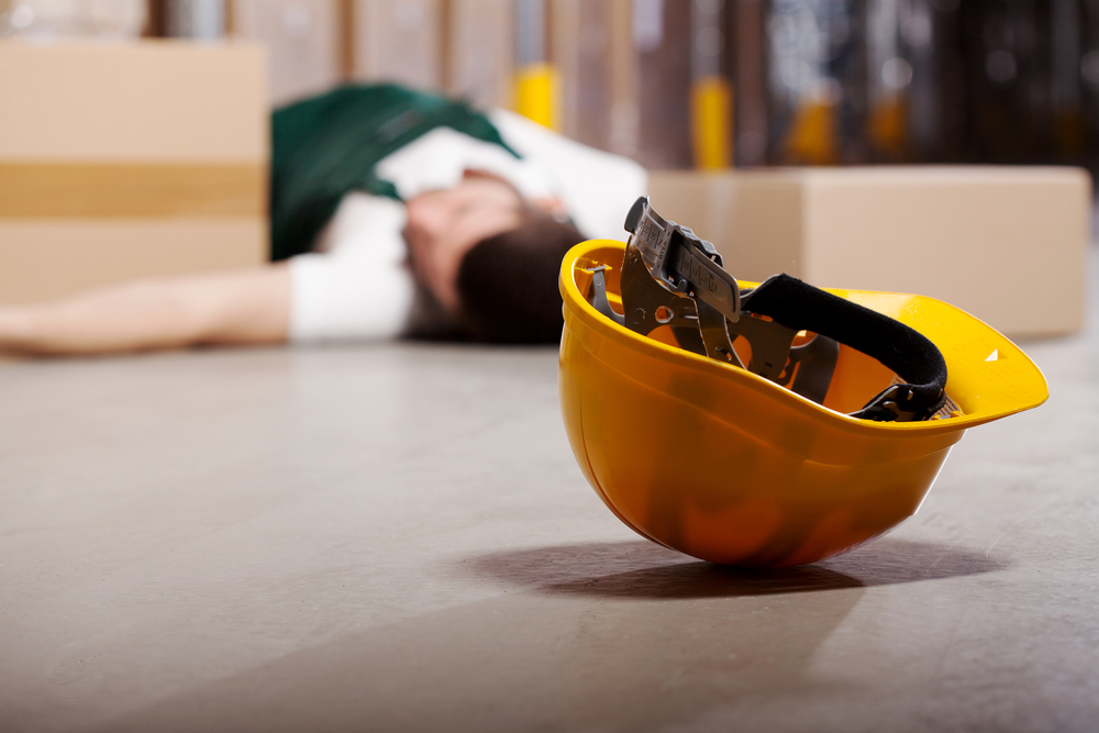 Dangerous Accident In Warehouse During Work Wounded Worker